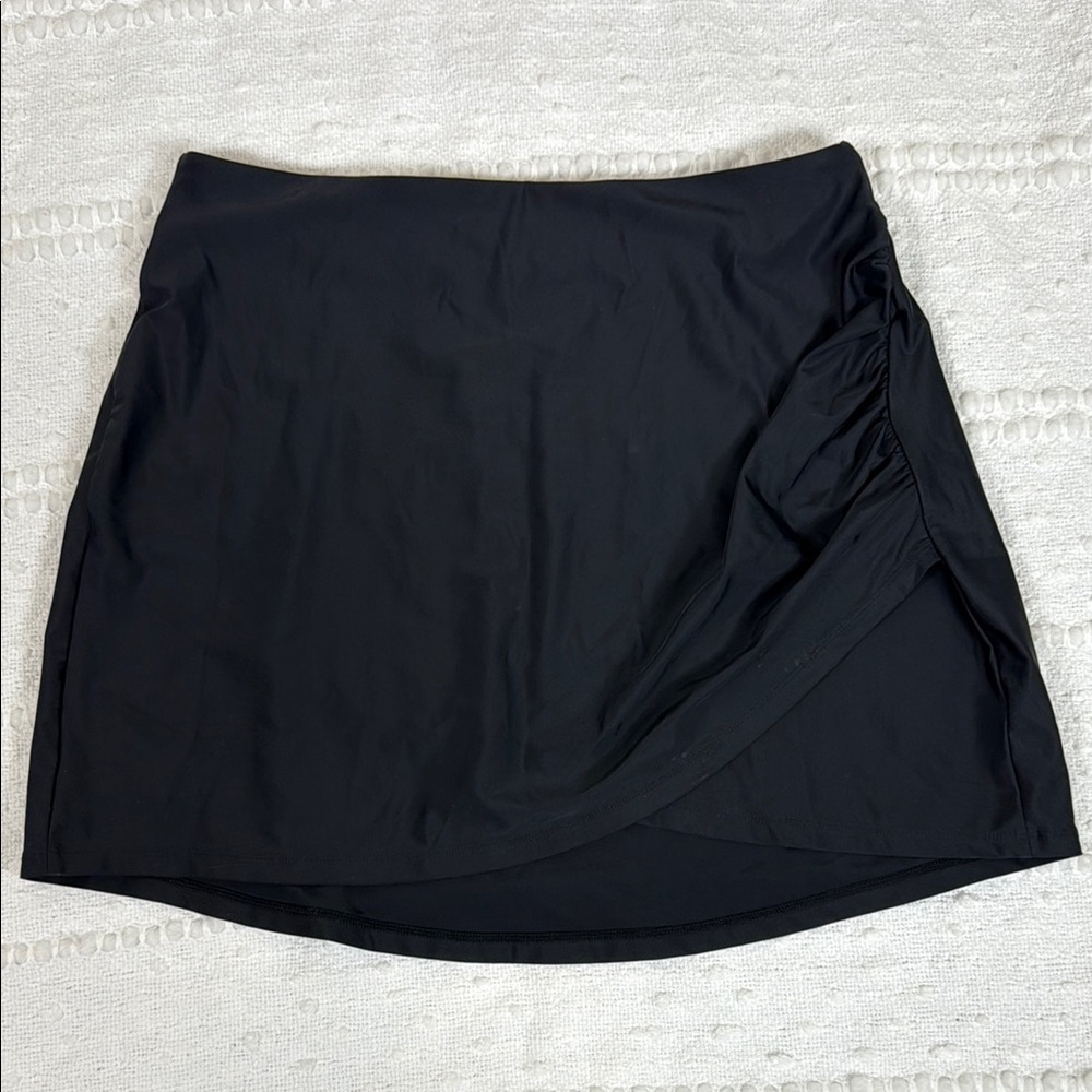 Quince Black‎ Wrap Skirt Swim Cover Up Size Large